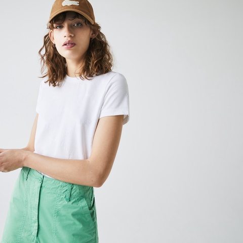 LACOSTE L!VEワントーンジャカードニットTシャツ