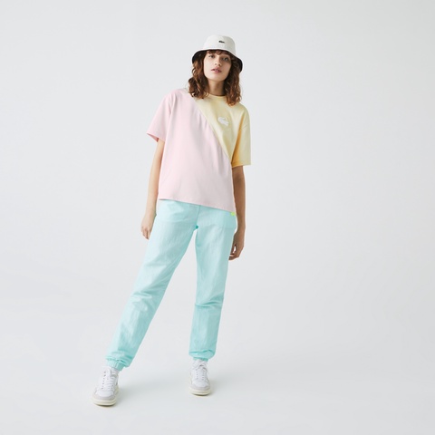 LACOSTE L!VE バイカラーボクシーフィットTシャツ