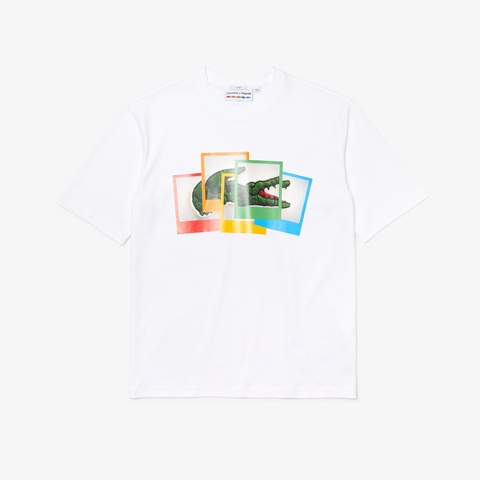 LACOSTE L!VE POLAROIDコラボプリントTシャツ