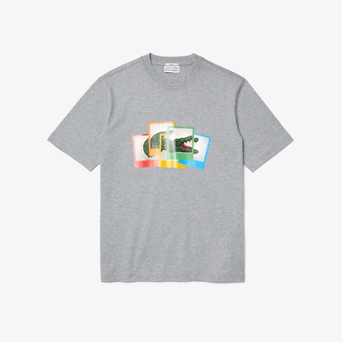 LACOSTE L!VE POLAROIDコラボプリントTシャツ