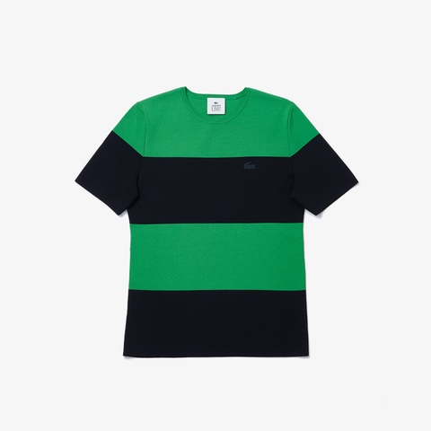 LACOSTE L!VEビッグピッチボーダーニットTシャツ