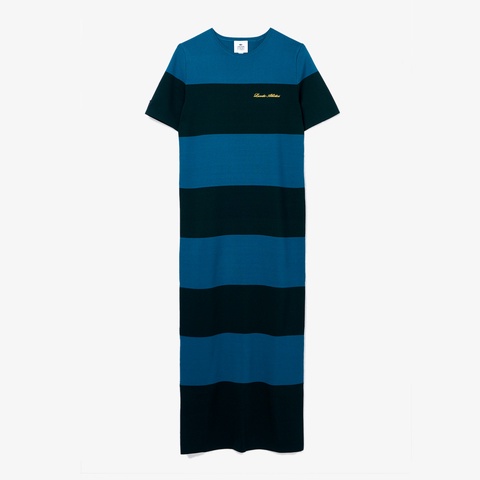LACOSTE L!VEファットボーダーマキシドレス