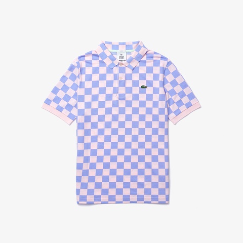 LACOSTE L!VE チェッカーポロシャツ