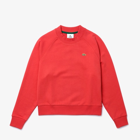 LACOSTE L!VEメタルバッジクルーネックスウェット