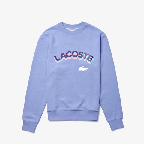 LACOSTE L!VE 3Dアーチネームクルーネックスウェット