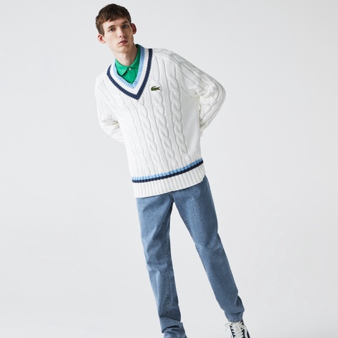 LACOSTE L!VEセーブウォーターコットンデニムパンツ