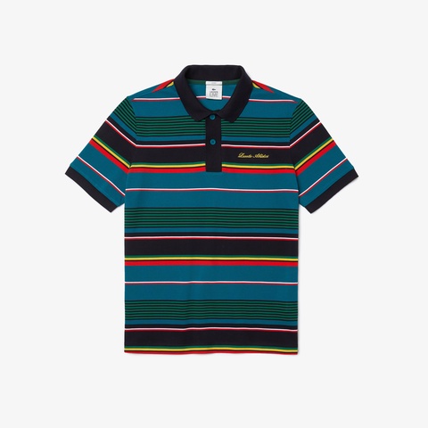 LACOSTE L!VEマルチボーダーポロシャツ