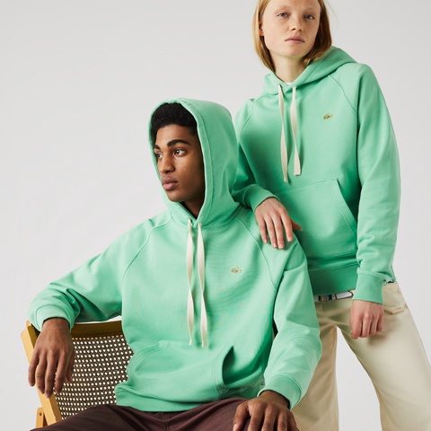 LACOSTE L!VEメタルワニロゴバッジスウェットパーカ
