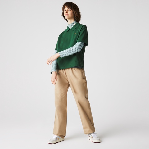 LACOSTE L!VEバックプラケットアレンジポロシャツ