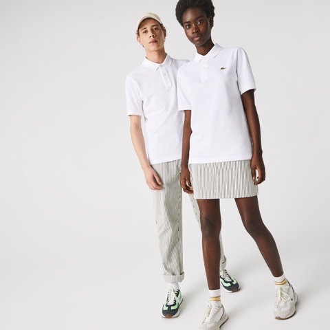 LACOSTE L!VEメタルバッジプレーンポロシャツ