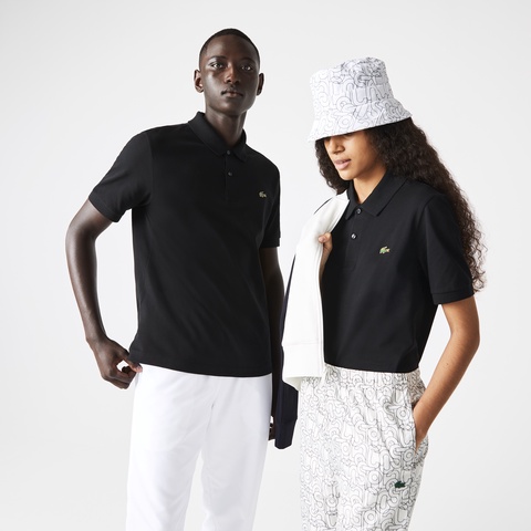 LACOSTE L!VEメタルバッジプレーンポロシャツ