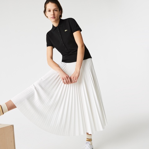 LACOSTE L!VE6つボタンメタルワニロゴバッジポロシャツ