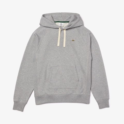 LACOSTE L!VEメタルワニロゴバッジスウェットパーカ