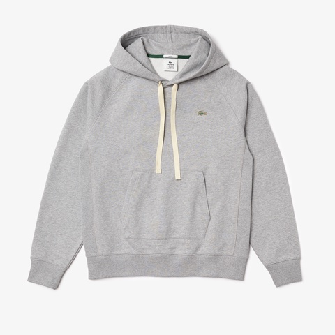 LACOSTE L!VEメタルワニロゴバッジスウェットパーカ