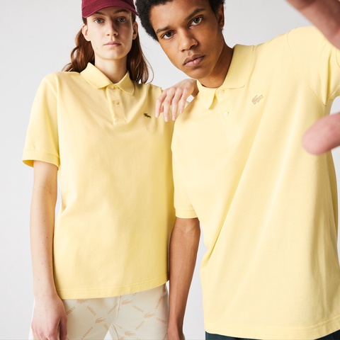 LACOSTE L!VEメタルバッジルーズフィットポロシャツ