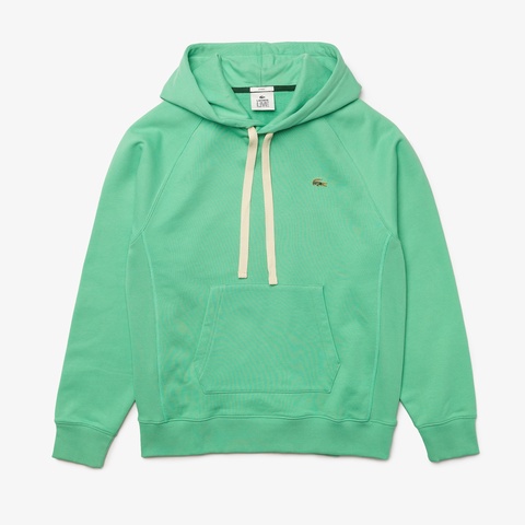 LACOSTE L!VEメタルワニロゴバッジスウェットパーカ