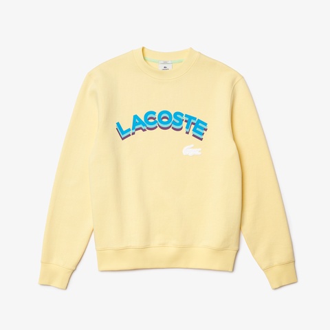 LACOSTE L!VE 3Dアーチネームクルーネックスウェット