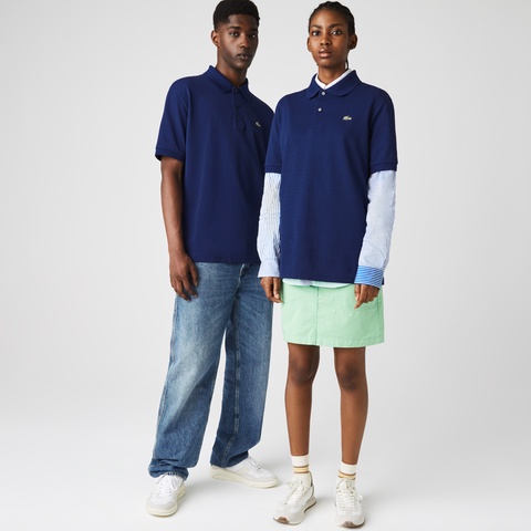 LACOSTE L!VEメタルバッジルーズフィットポロシャツ