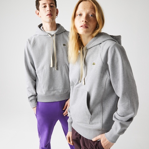 LACOSTE L!VEメタルワニロゴバッジスウェットパーカ