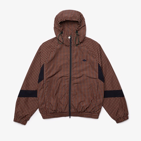 LACOSTE L!VE チェックウィンドブレイカー