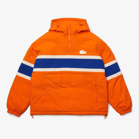 LACOSTE L!VE ボーダープリントアノラック