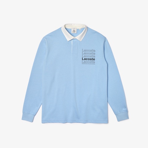 LACOSTE L!VE ネームプリントラガーシャツ