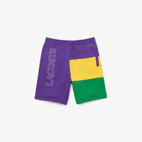 アシンメトリーカラーブロッキングスウェットショーツ