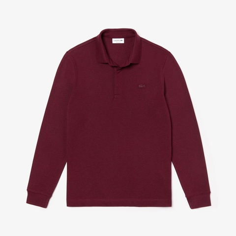 ロングスリーブソリッドポロシャツ
