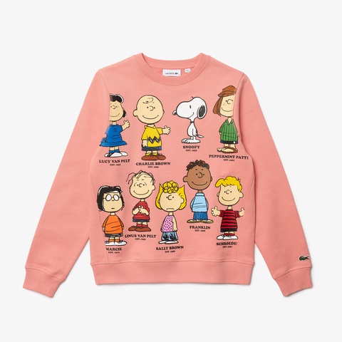 『Peanuts x Lacoste』キャラクタープリントクルーネックスウェット