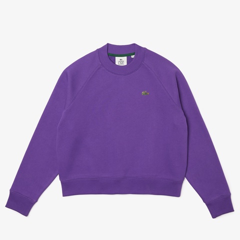 LACOSTE L!VEメタルバッジクルーネックスウェット