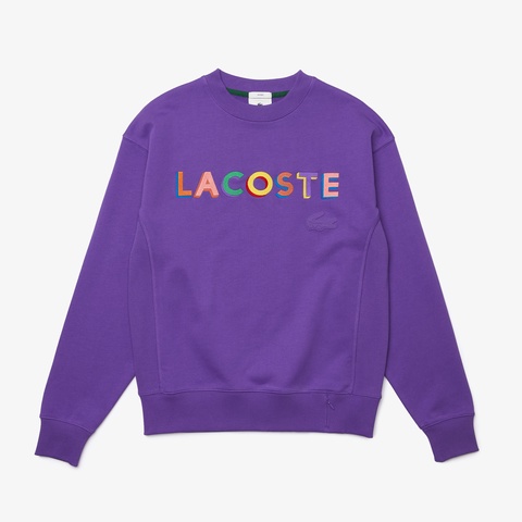 LACOSTE L!VE マルチカラーネームステッチクルーネックスウェット
