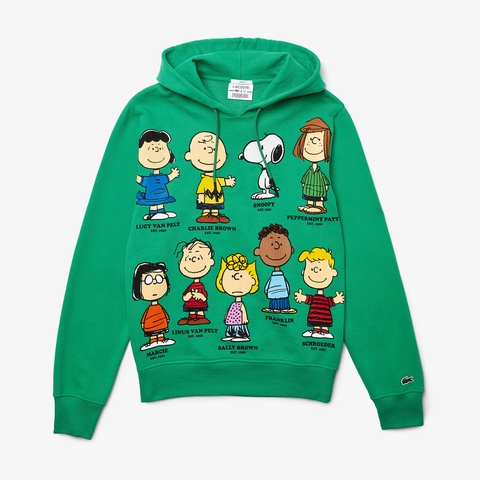 『Peanuts x Lacoste』ユニセックスオーガニックコットンスウェットパーカ