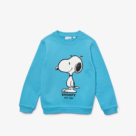 『Peanuts x Lacoste』ボーイズスヌーピークルーネックスウェット