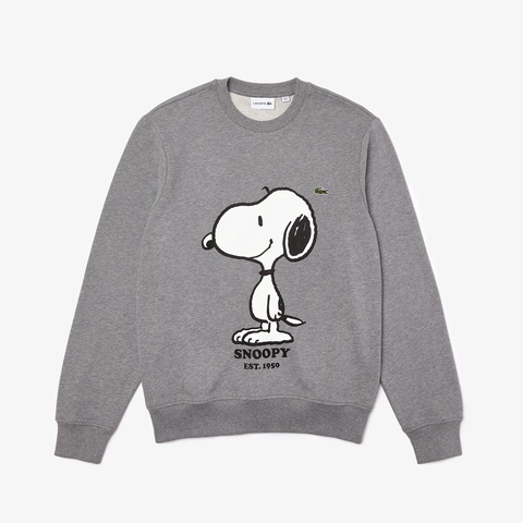 『Peanuts x Lacoste』ユニセックスオーガニックコットンクルーネックスウェット