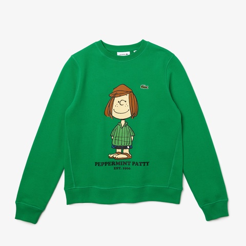 『Peanuts x Lacoste』キャラクタープリントクルーネックスウェット