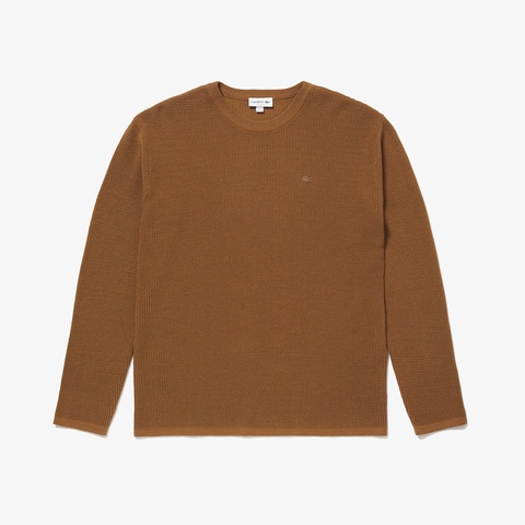 ワッフルニットロングスリーブTシャツ