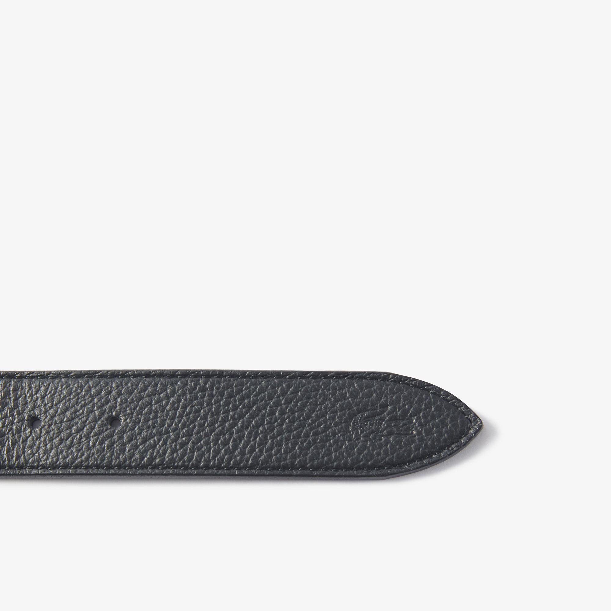 リバーシブルガンメタバックルレザーベルト