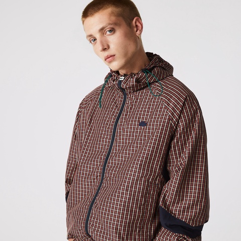 LACOSTE L!VE チェックウィンドブレイカー