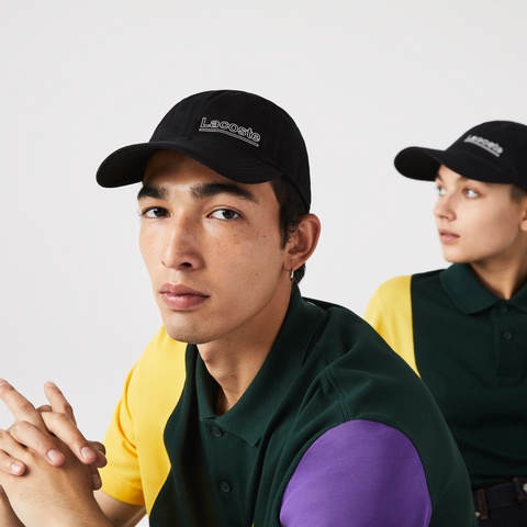 LACOSTE L!VE ネームプリント6パネルキャップ