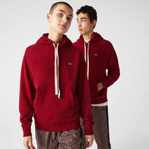 LACOSTE L!VEメタルワニロゴバッジスウェットパーカ