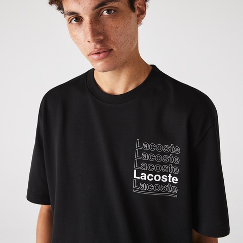 LACOSTE L!VE レタリングTシャツ