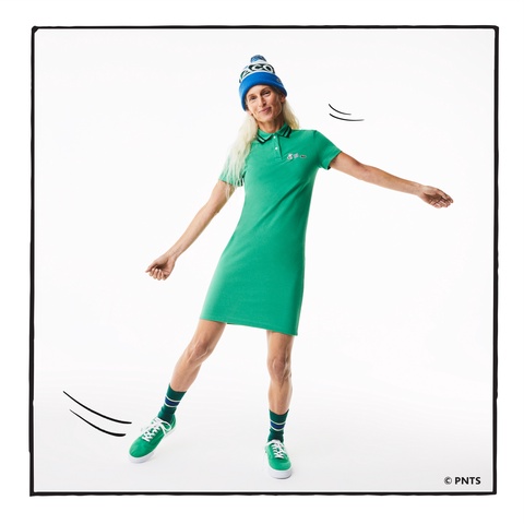 『Peanuts x Lacoste』ポロシャツドレス