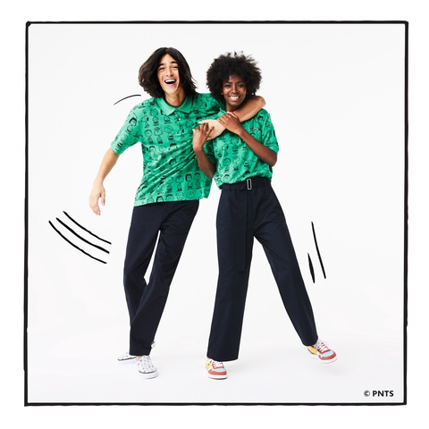『Peanuts x Lacoste L!VE 』総柄ポロシャツ