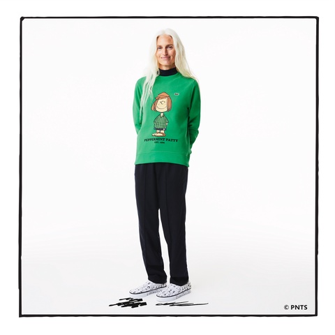 『Peanuts x Lacoste』キャラクタープリントクルーネックスウェット
