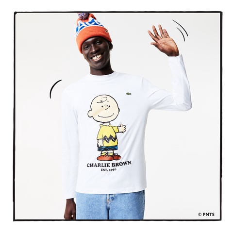 『Peanuts x Lacoste』オーガニックコットンTシャツ