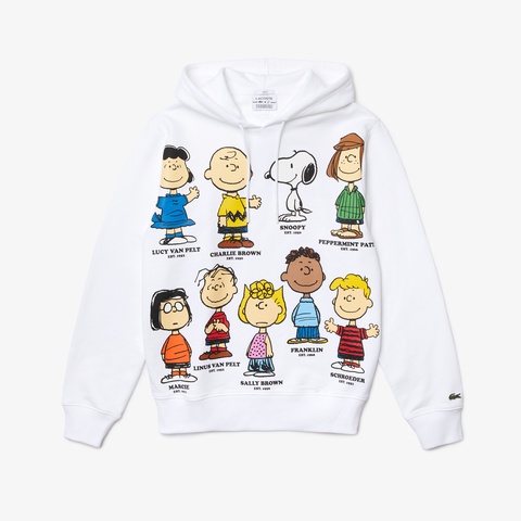 『Peanuts x Lacoste』ユニセックスオーガニックコットンスウェットパーカ
