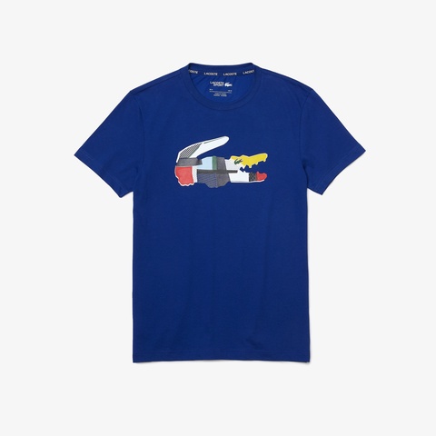 パッチワーク風クロックプリントウルトラドライTシャツ