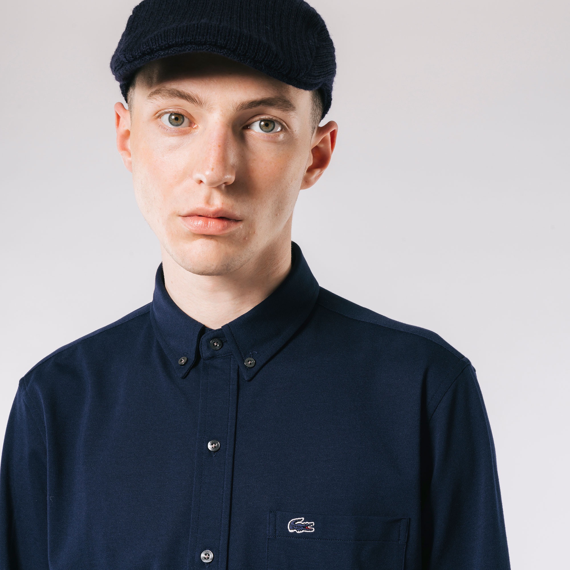 クールマックスブレンド鹿の子地シャツ