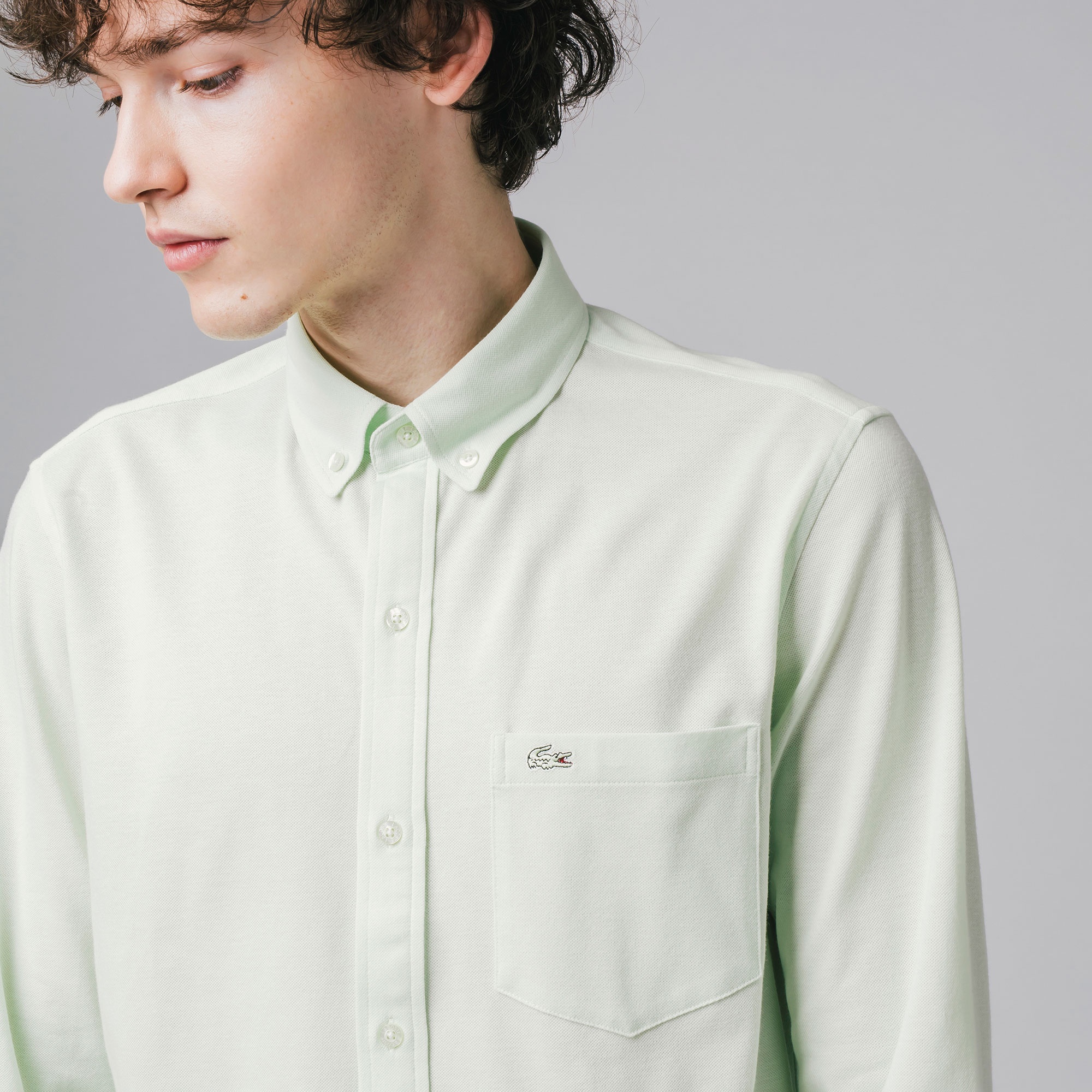 クールマックスブレンド鹿の子地シャツ