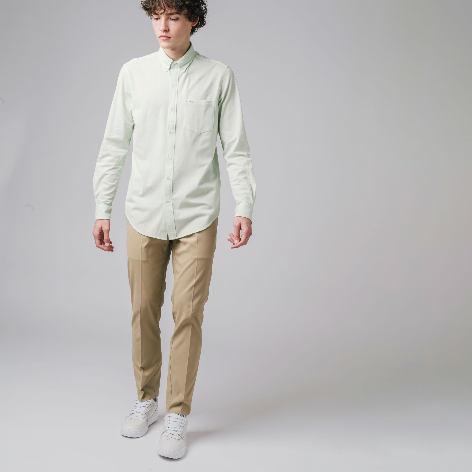 クールマックスブレンド鹿の子地シャツ